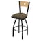 Holland Bar Stool Co 25" Swivel Counter Stool, Pewter Finish, Nat Back, Graph Cork Seat 83025PWNatMplB017 - alternate 1